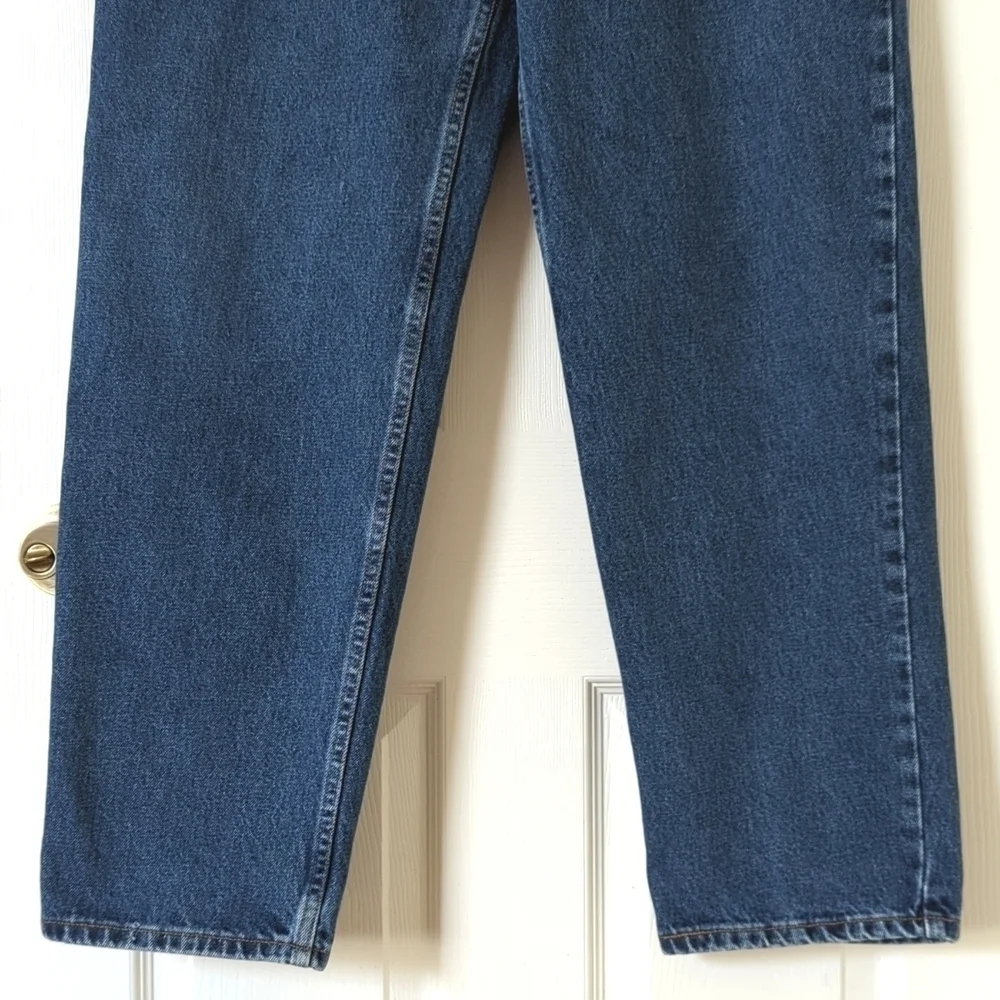 Levi's 90's Vintage 550 Dark Wash Relaxed Fit Tapered Leg Denim Jeans 38 x 32